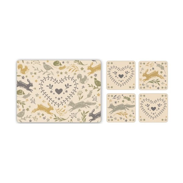 Prostírání a podtácky v sadě 8 ks Woodland – Cooksmart ®-image-3