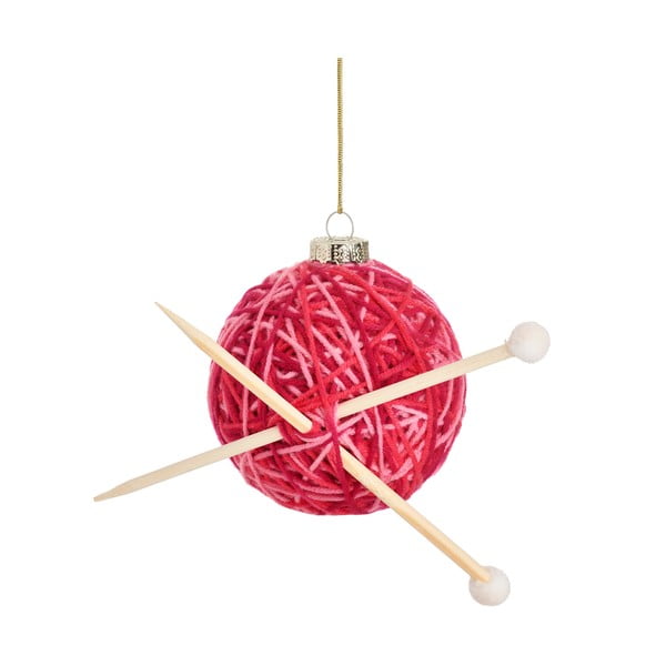 Skleněná vánoční ozdoba Knitting Ball – Sass & Belle