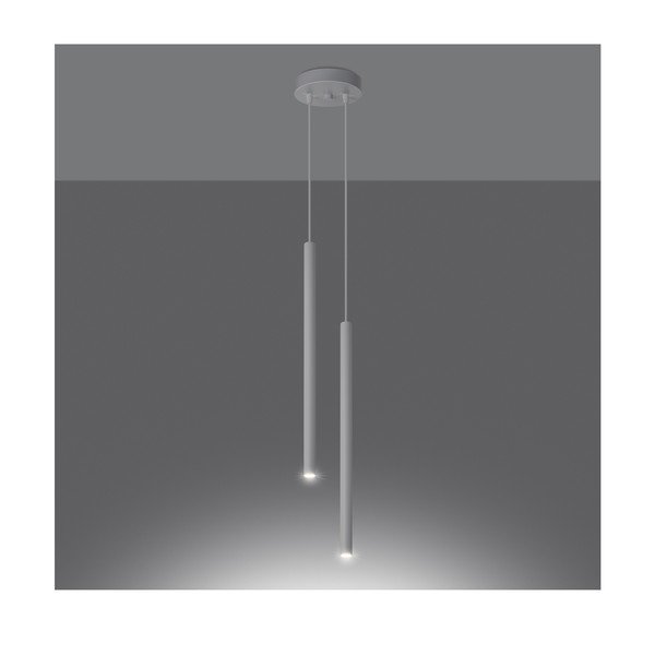 Bílé kovové závěsné svítidlo ø 15 cm Fideus – Sollux-image-4