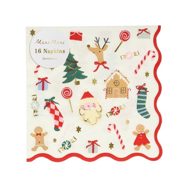 Papírové ubrousky v sadě 16 ks Jolly Christmas – Meri Meri-image-2