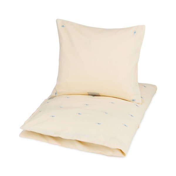 Světle žluté dětské povlečení do postýlky z Bio bavlny 70x100 cm Sea Garden – Cam Cam Copenhagen