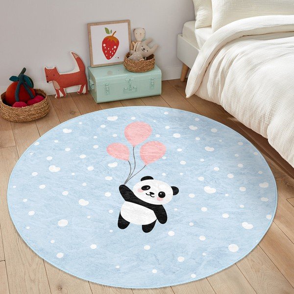 Světle modrý dětský koberec ø 80 cm Comfort – Mila Home-image-4
