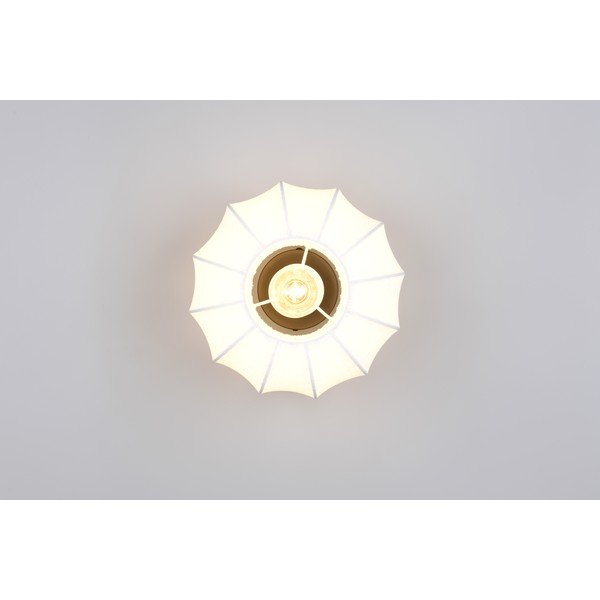 Bílé kovové stropní svítidlo s textilním stínidlem ø 25 cm Madleine – Reality-image-4