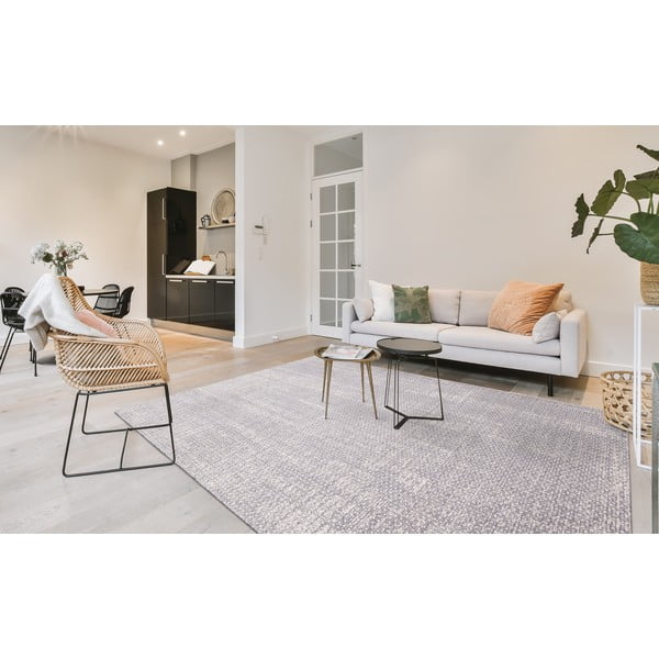 Světle šedý vlněný koberec 133x180 cm Eden – Agnella-image-1