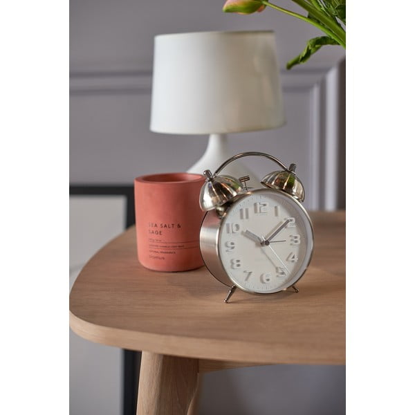 Budík v kovově stříbrné barvě Karlsson Mr. White-image-1