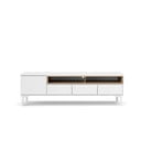 Bílý TV stolek 156x48x48 cm Roomers – Tvilum