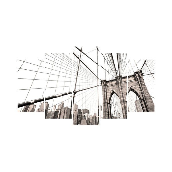 Vícedílný obraz 3D Art Gris Bridge, 102 x 60 cm