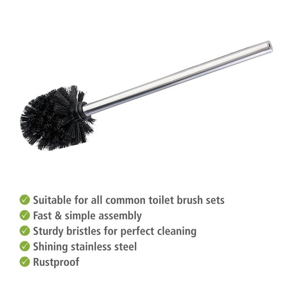 Náhradní  WC štětky v sadě 4 ks z nerezové oceli v leskle stříbrné barvě Ø8cm – Wenko-image-2