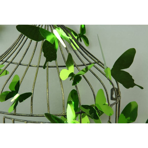 Sada 12 adhezivních 3D samolepek Ambiance Butterflies Green-image-3