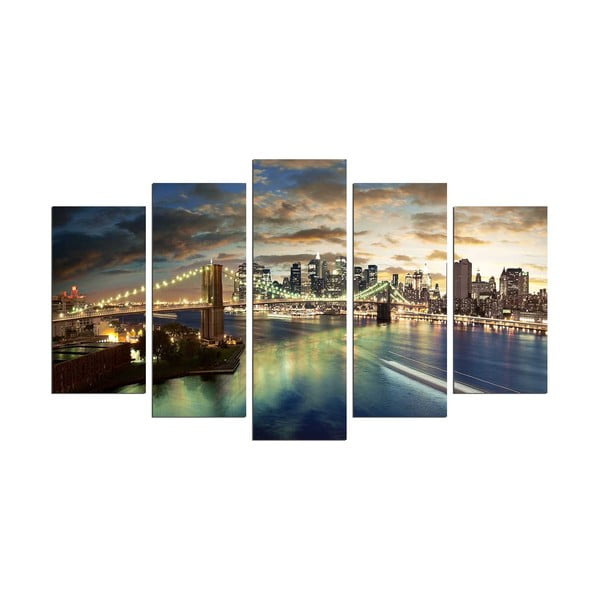 Vícedílný obraz Bridge NYC, 110 x 60 cm