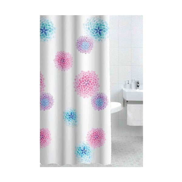 Sprchový závěs Pink Blossom, 180x180 cm