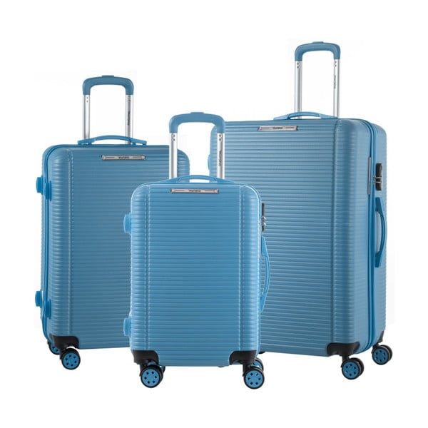 Sada 3modrých cestovních kufrů na kolečkách Murano Vivienne