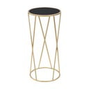 Odkládací stolek v černo-zlaté barvě Mauro Ferretti Glam Simple, výška 75 cm