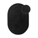 Černý oboustranný/ručně tkaný jutový koberec 160x230 cm Braided – Hanse Home