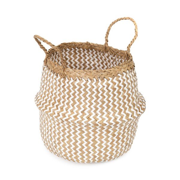 Světlý úložný košík z mořské trávy Compactor Zic Zac, ⌀ 27 cm-image-4