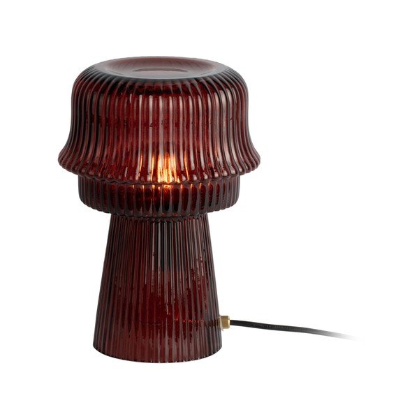 Vínová skleněná stolní lampa (výška 26 cm) Cadiz – Leitmotiv-image-2