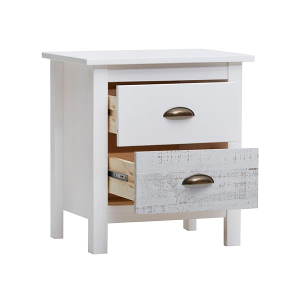 Bílo-šedý noční stolek Marckeric Romantica, 46 x 50 cm-image-4