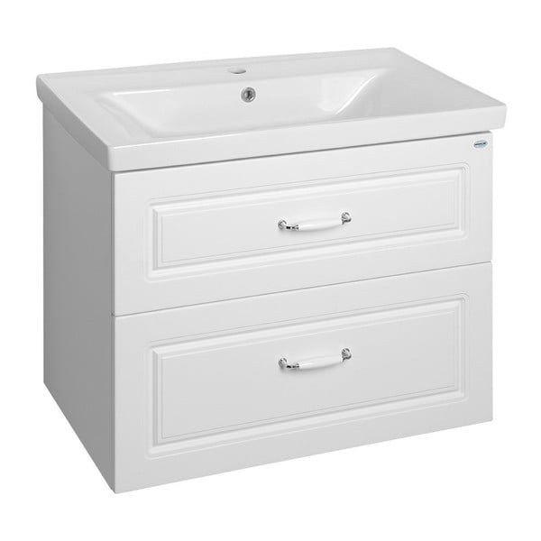 Bílá závěsná skříňka bez umyvadla 76,5x60 cm Favolo – Sapho