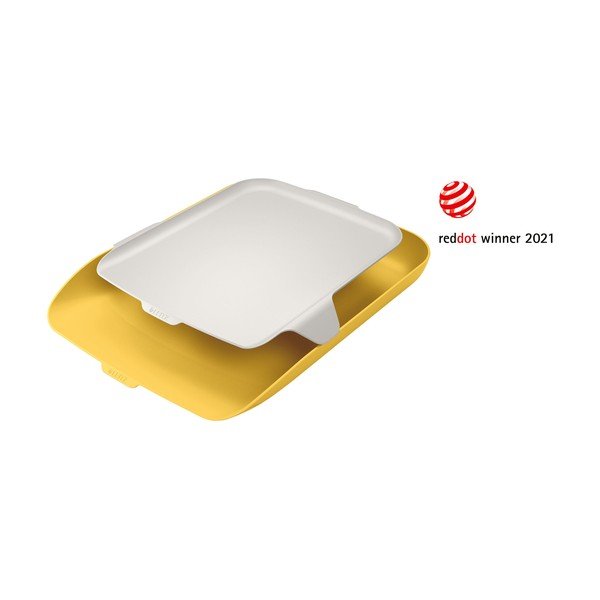 Žlutý odkladač na dokumenty s organizérem Leitz Cosy-image-3