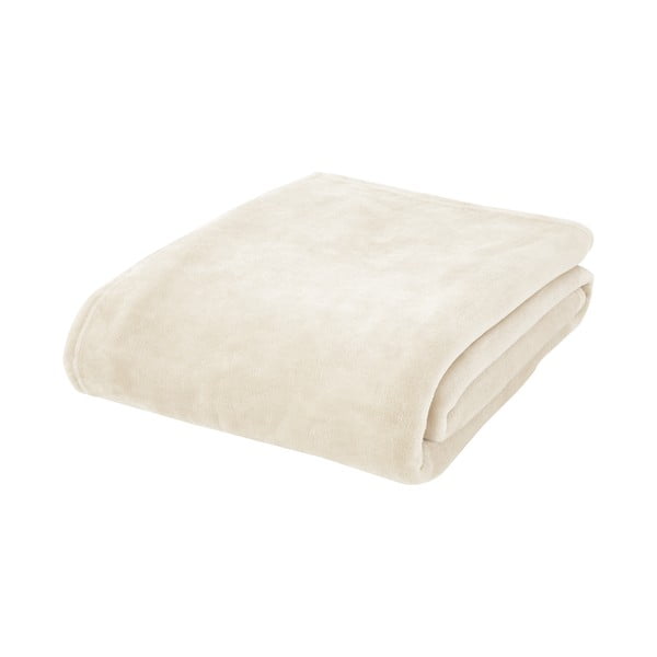 Krémová deka z mikroplyše 130x170 cm Raschel Velvet – Catherine Lansfield