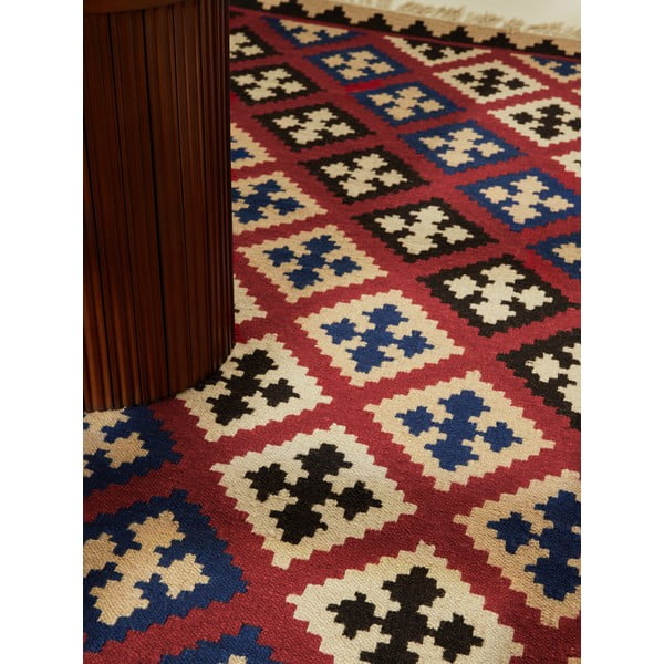 Červený oboustranný ručně tkaný vlněný koberec 120x170 cm Kamal Rami – Nouristan-image-2