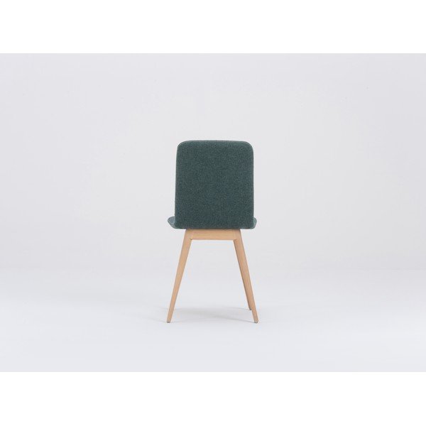 Zelená jídelní židle s podnožím z dubového dřeva Gazzda Ena-image-4