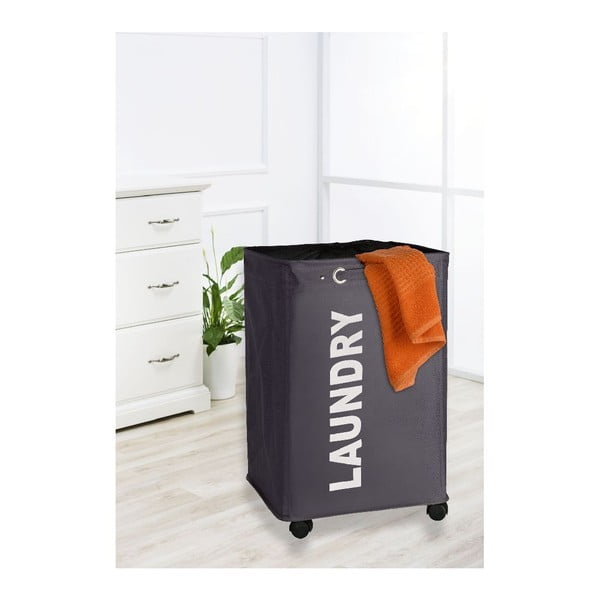 Šedý koš na prádlo Wenko Quadro, 79,2 l-image-1