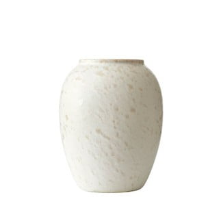 Krémově bílá kameninová váza Bitz, výška 12,5 cm