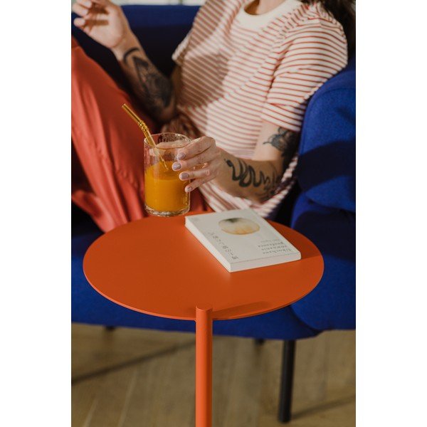 Ocelový kulatý odkládací stolek 41x40 cm Ande – noo.ma-image-4