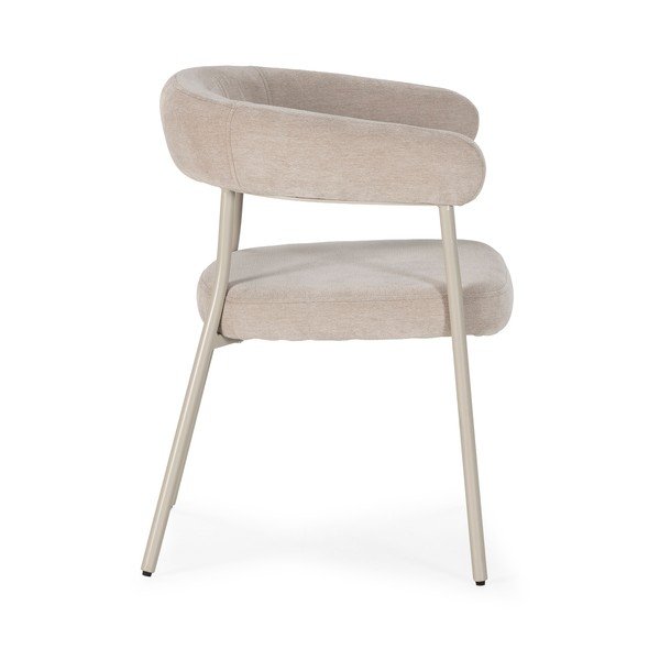 Béžová čalouněná jídelní křesla v sadě 2 ks s područkami Yuri – MOME-image-3