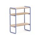 Světle modrá/v přírodní barvě závěsná dětská knihovna v dekoru jasanu 60x70x28 cm Tinn – Kave Home