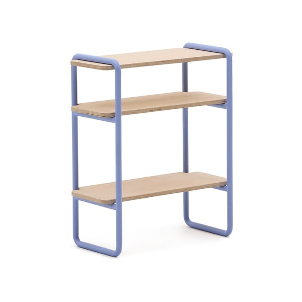 Světle modrá/v přírodní barvě závěsná dětská knihovna v dekoru jasanu 60x70x28 cm Tinn – Kave Home