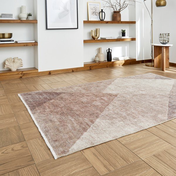 Světle hnědý pratelný běhoun s příměsí bavlny 60x170 cm Whisper – Think Rugs-image-2