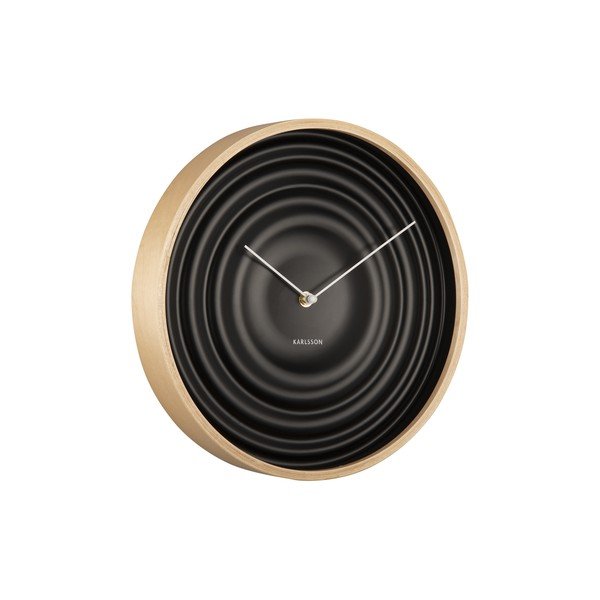 Černé nástěnné hodiny Karlsson Ribble, ø 31 cm-image-2