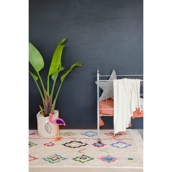 Krémový pratelný ručně tkaný bavlněný koberec 170x240 cm Kaarol – Lorena Canals-image-4