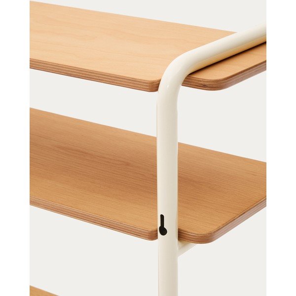 Béžová/v přírodní barvě závěsná dětská knihovna v dekoru jasanu 60x70x28 cm Tinn – Kave Home-image-1