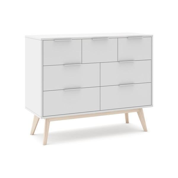 Bílá nízká komoda 120x83 cm Campus – Marckeric-image-3