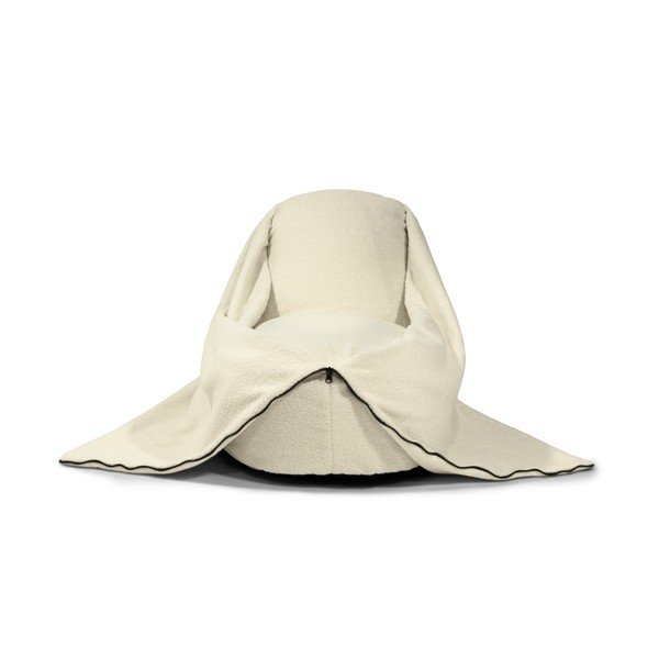 Hnědý dětský sedací vak z textilie bouclé Cocoon 100 – SLOWDOWN-image-2