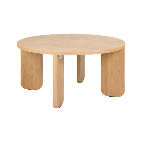 Kulatý konferenční stolek s deskou v dubovém dekoru v přírodní barvě ø 75 cm Kuvu – noo.ma
