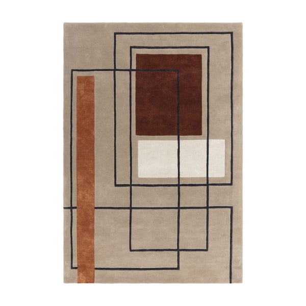 Vlněný koberec v béžovo-cihlové barvě 200x290 cm Reef – Asiatic Carpets