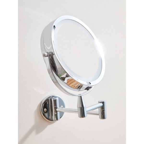 Kosmetické zrcadlo s osvětlením/zvětšovací (zvětšení 2x) 18x29 cm Cassini – Premier Housewares-image-2