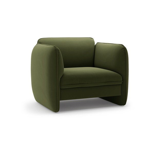 Zelené sametové křeslo Georgia – Micadoni 