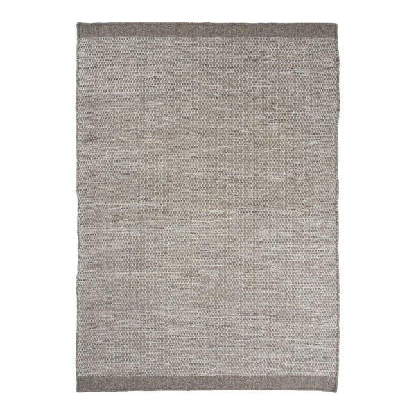 Vlněný koberec Asko, 140x200 cm, světle šedý