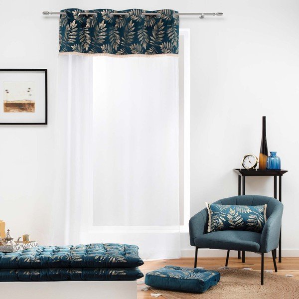 Tmavě modrý polštář na sezení Adelor – douceur d'intérieur-image-1