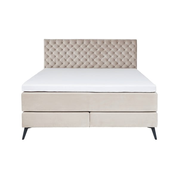 Bílá/krémová boxspring postel 200x200 cm La Maison – Meise Möbel-image-2
