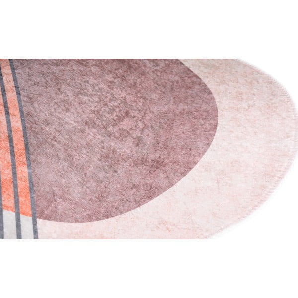 Pratelný koberec ve světle růžovo-šedé barvě 80x120 cm Oval – Vitaus-image-2