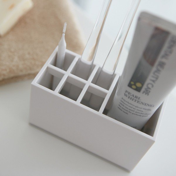 Bílý stojánek na kartáčky YAMAZAKI Mist-image-2