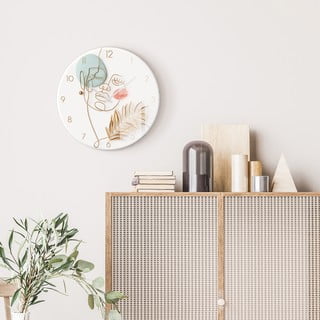 Skleněné nástěnné hodiny ø 30 cm Feminine line - Styler
