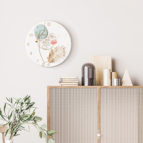 Skleněné nástěnné hodiny ø 30 cm Feminine line - Styler-image-1