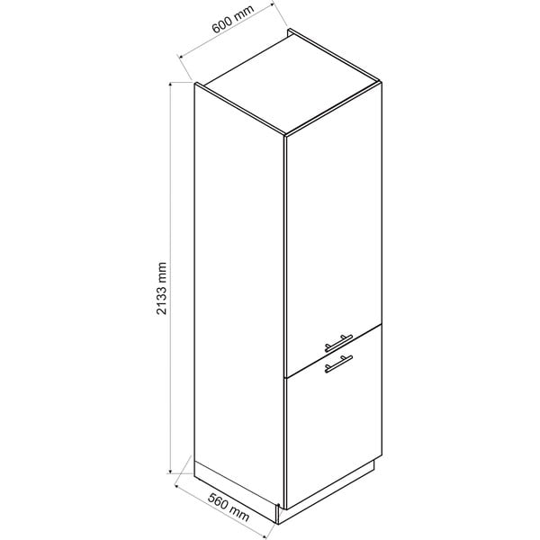Vysoká kuchyňská skříň na vestavnou lednici (šířka 60 cm) Kai – STOLKAR-image-4